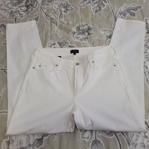 NYDJ White Skinny Ankle 5-pocket Ankle Jeans Size 8 EUC - Picture 2 of 7
